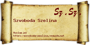Szvoboda Szelina névjegykártya